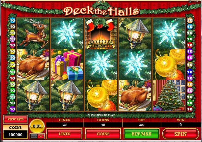 Deck the halls slots game